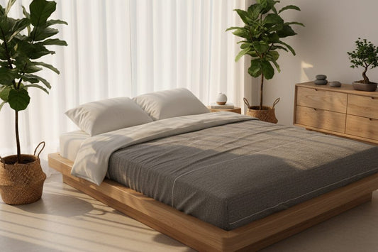 Tala grounding sheet on a bed with guidance on safe, healthy use
