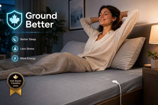 Best grounding sheets in Canada 2026, Tala silver grounding sheet on a bed