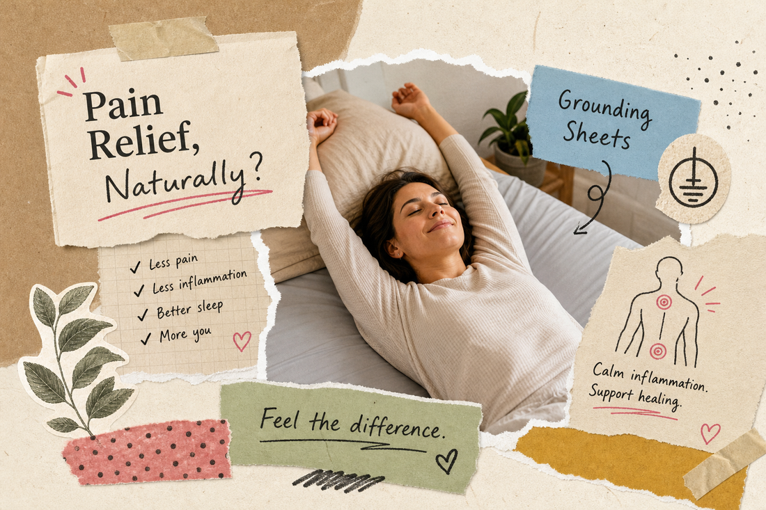 Tala grounding sheet on a bed, explored for pain and inflammation support